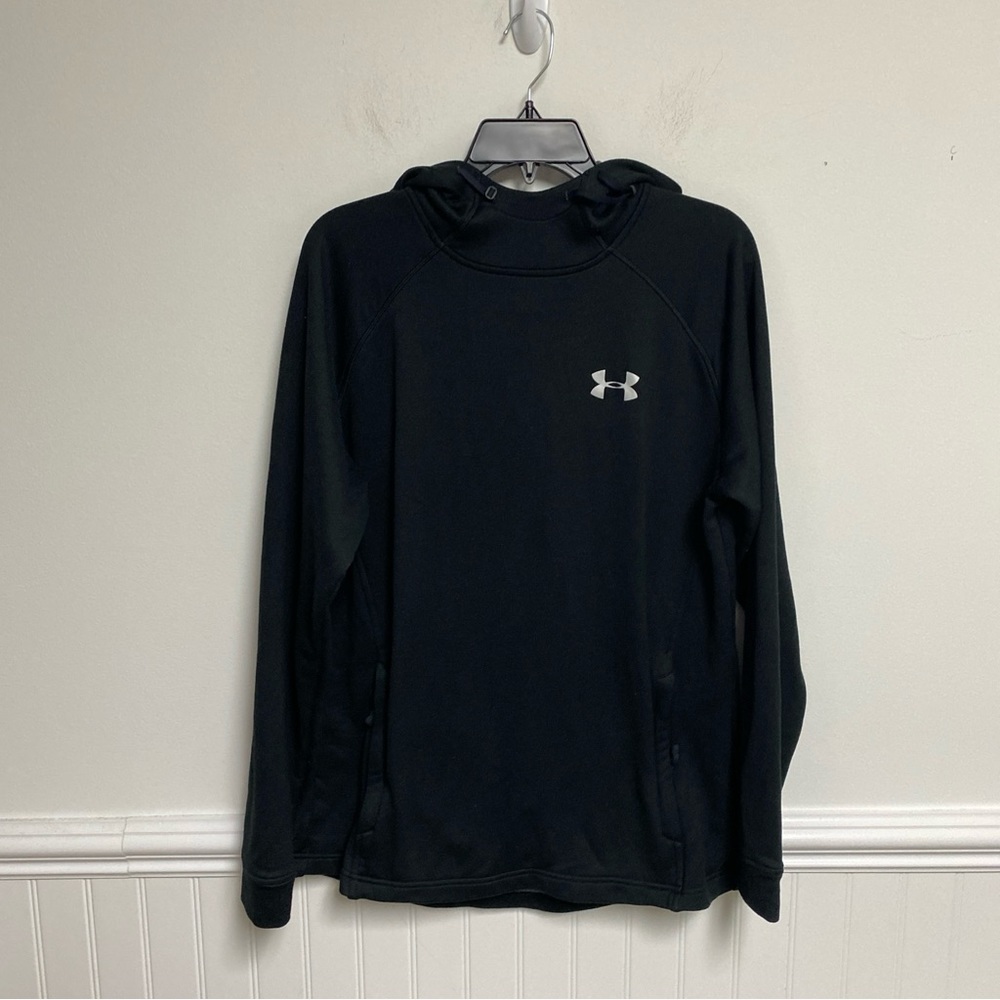 Underarmour Women’s Loose Hoodie Zipper Pockets Black Size M